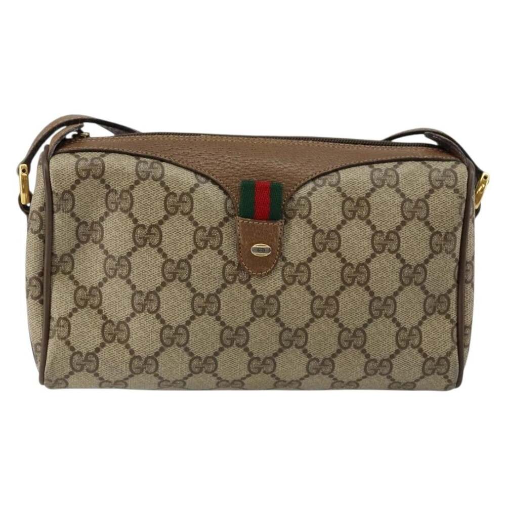 Gucci GG Supreme Web Shoulder Bag Beige